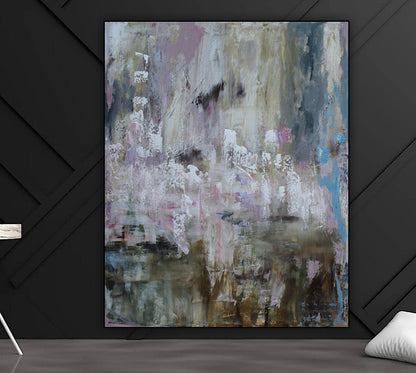 Oka Style Original Abstract Oil Painting On 100x80cm Canvas Echoes of a Distant Bloom