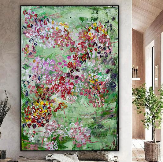 Original Abstract Oil Painting On Canvas 150cm x 100cm in the Language of Flowers Oka