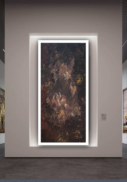 Richter Original Abstract Oil Painting On Canvas 60x120cm Unfinished Chapter