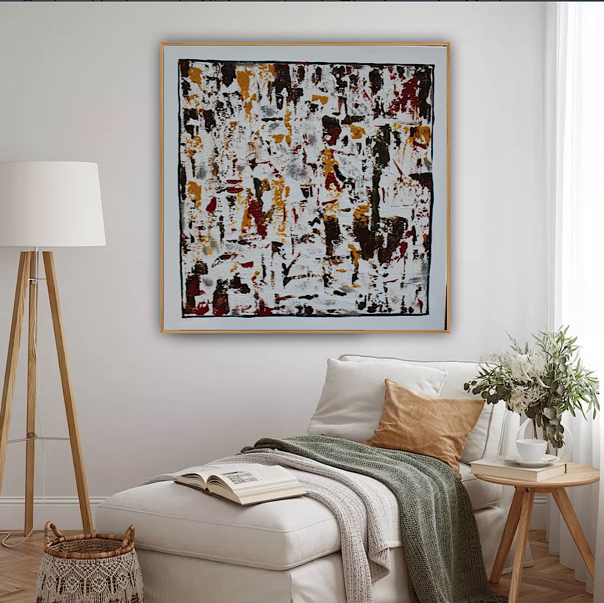 Oka style textured Original modern Abstract Oil Painting On Canvas 80 x 80cm ‘Unfinished Story’