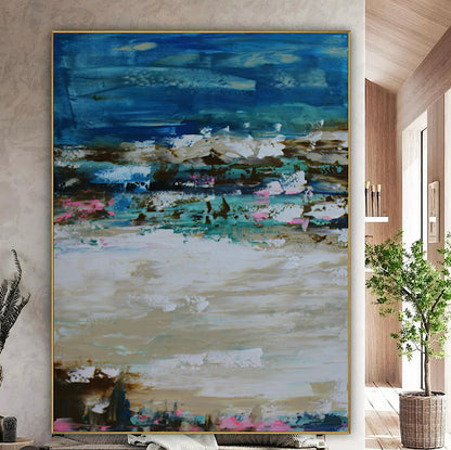 Amalfi coast Sea Sky Original abstract contemporary Oil Painting On Canvas size 100x80cm