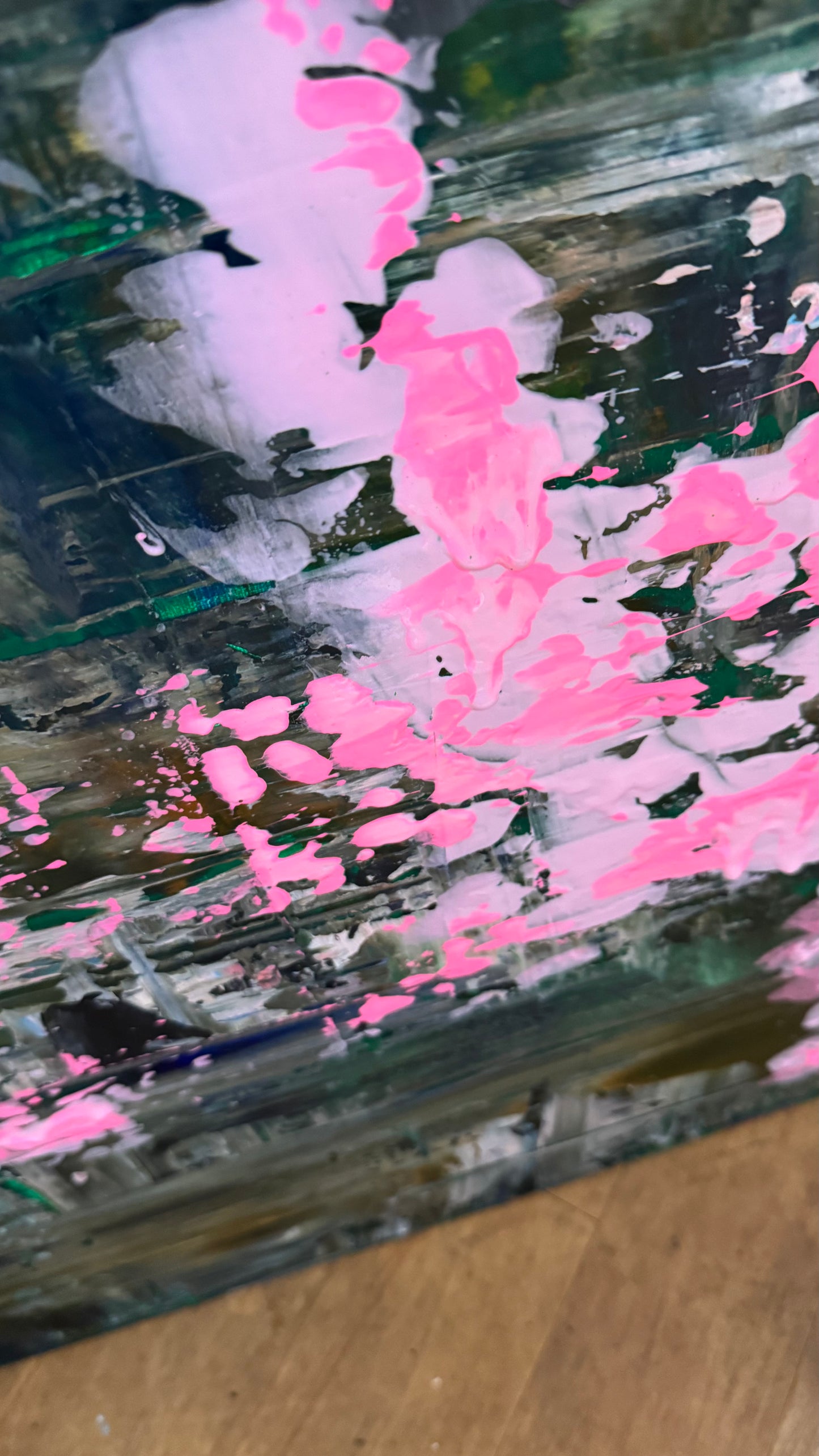 Oka Original Abstract Oil Painting On Canvas 122 X 92 Cm After Light textured