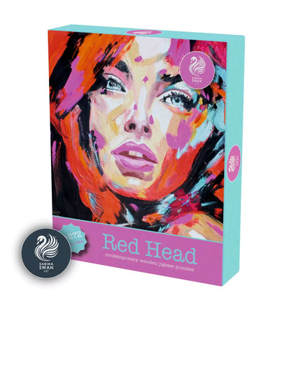 Art Wooden Puzzle for Adults Sabina Swan Art Original Jigsaw Red Head