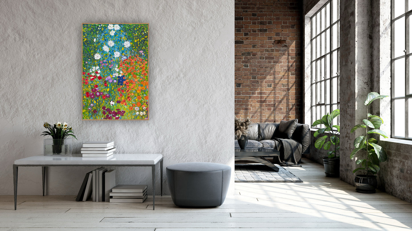 Contemporary Abstract Original Oil Painting On 50x35cm on Canvas Summer Garden