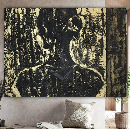 Original Abstract Oil Painting On Canvas 122 x 92cm Woman in The Shadows oka