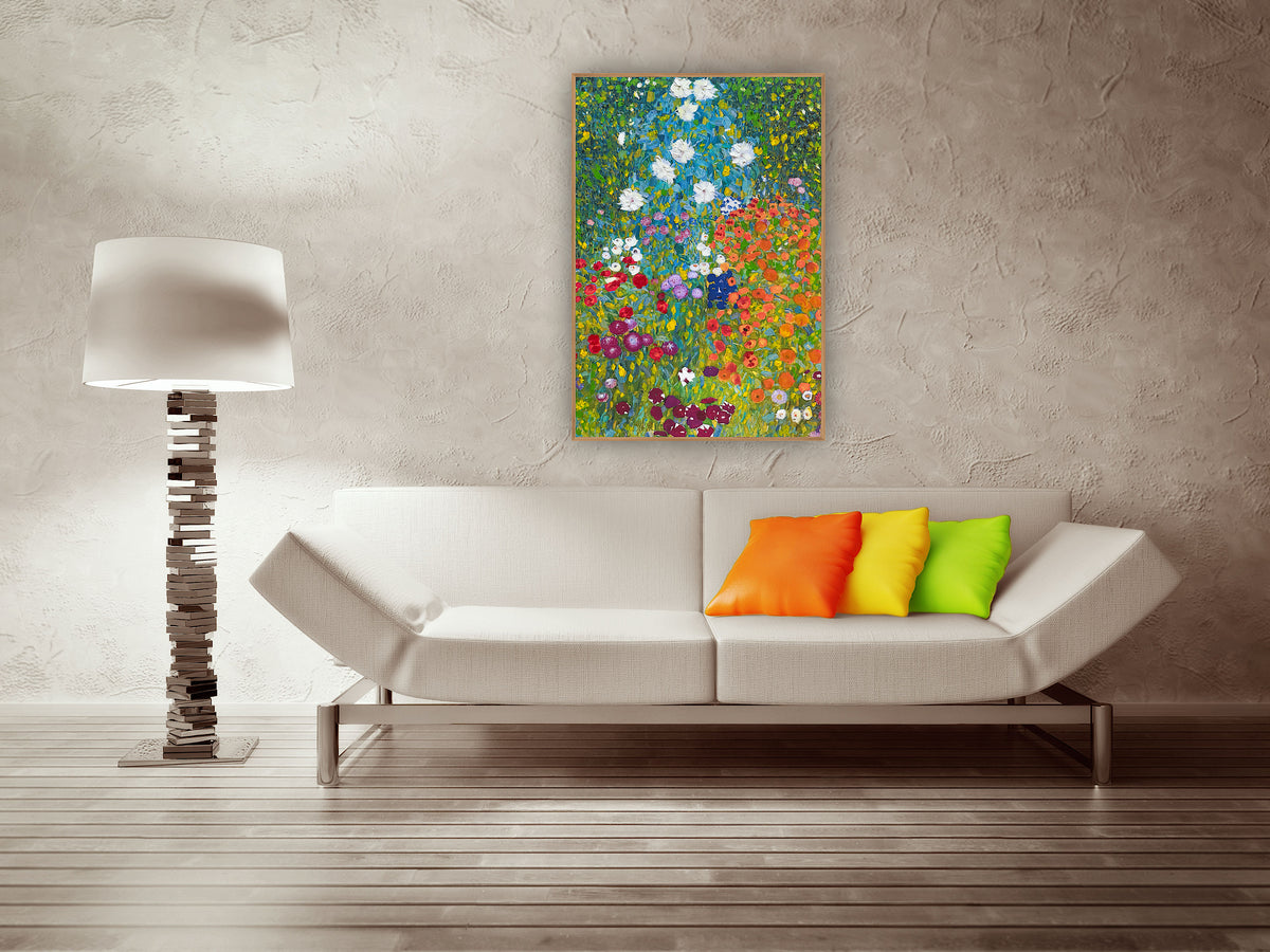 Contemporary Abstract Original Oil Painting On 50x35cm on Canvas Summer Garden