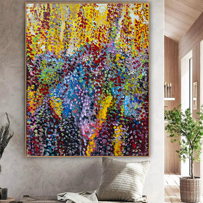 Large Abstract Original Oil Painting On 100x80cm canvas Oka style Sunshine
