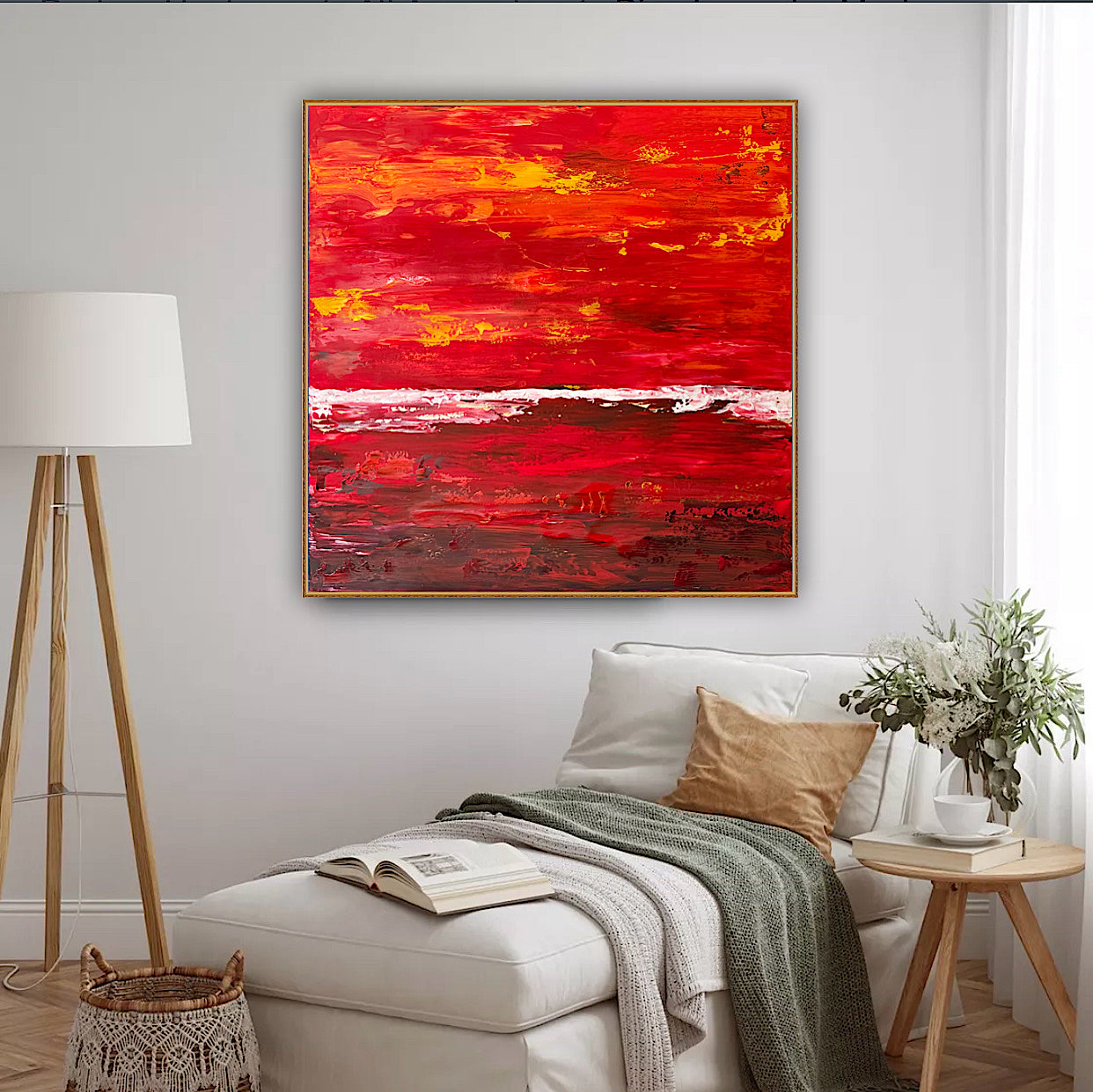 Oka style textured Original modern Abstract Oil Painting On Canvas 80 x 80cm ‘Veil of Dusk ‘Coast