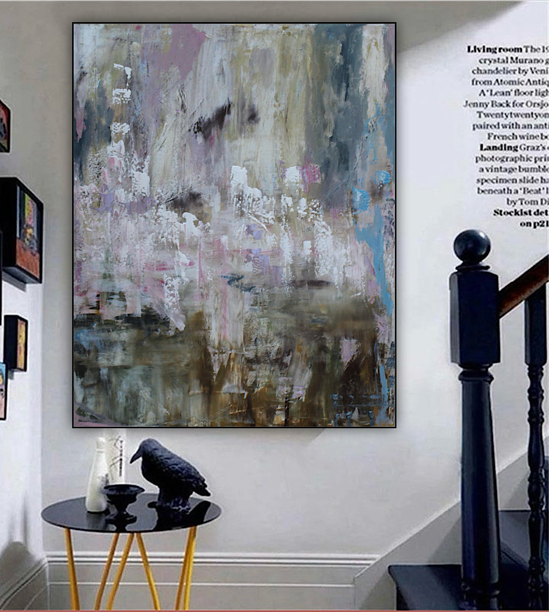 Oka Style Original Abstract Oil Painting On 100x80cm Canvas Echoes of a Distant Bloom