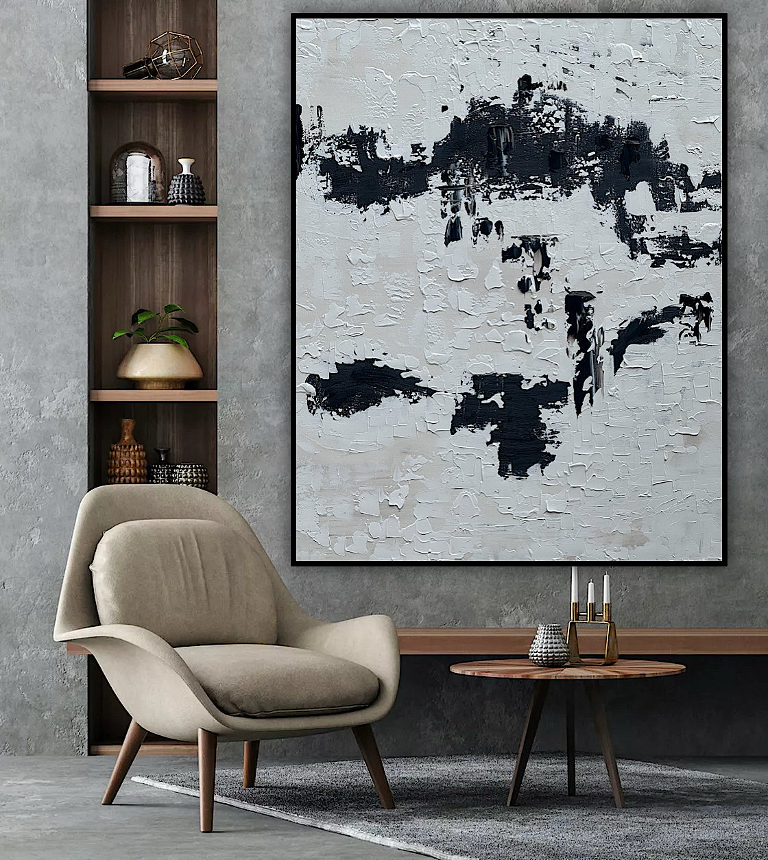 Original abstract Oil Painting On Canvas 76 X 60cm textured ‘Urban Fragments’