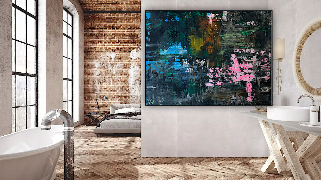 Oka Original Abstract Oil Painting On Canvas 122 X 92 Cm After Light textured