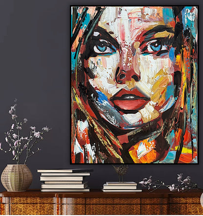 Abstract Original modern Oil Painting on 50 x 40cm canvas Arrora  woman portrait