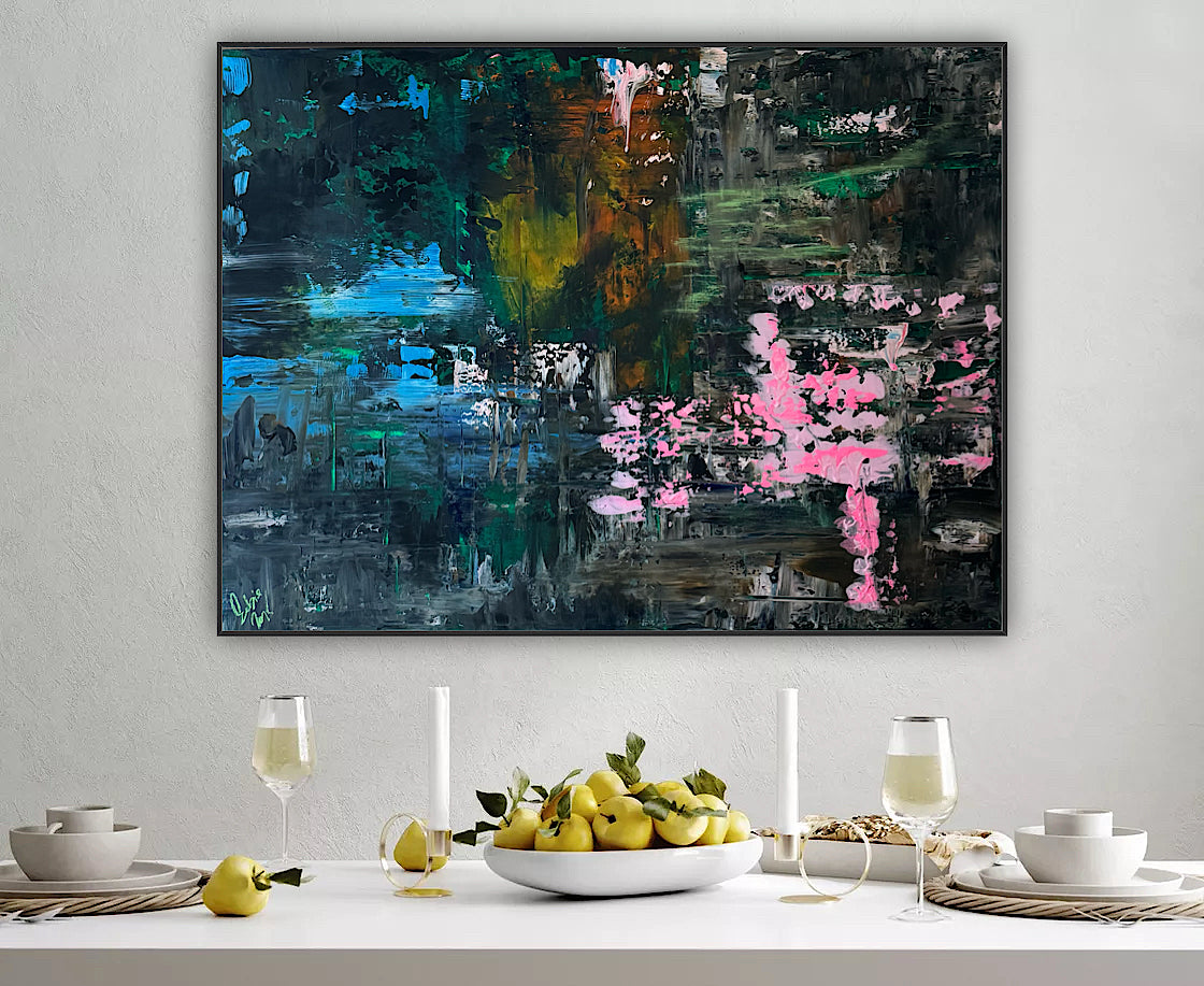 Oka Original Abstract Oil Painting On Canvas 122 X 92 Cm After Light textured