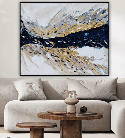 Oka Original Abstract Oil Painting On Canvas 120x100x4cm ‘Horizon ‘Seascape