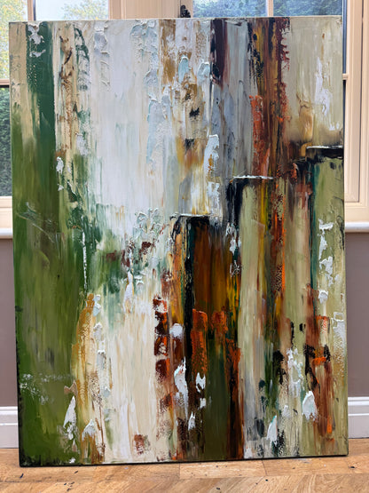 Contemporary textured Abstract Original Oil Painting On 121x92cm canvas Patina