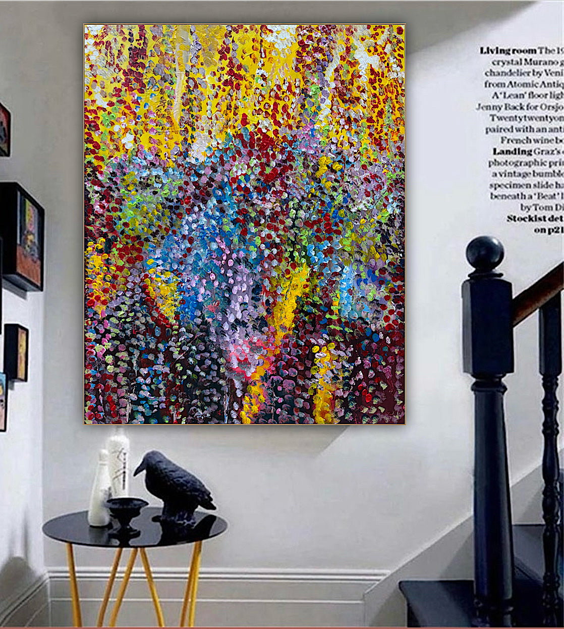 Large Abstract Original Oil Painting On 100x80cm canvas Oka style Sunshine