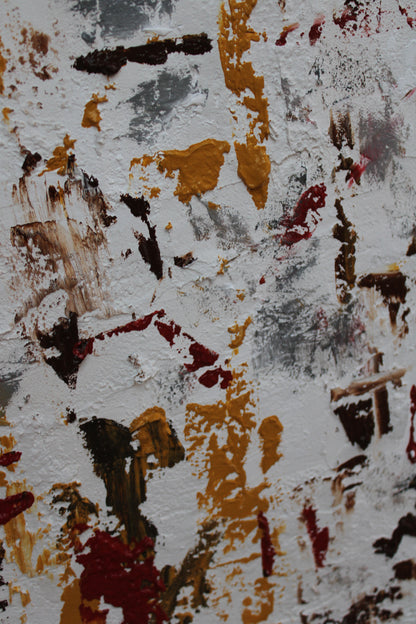 Oka style textured Original modern Abstract Oil Painting On Canvas 80 x 80cm ‘Unfinished Story’