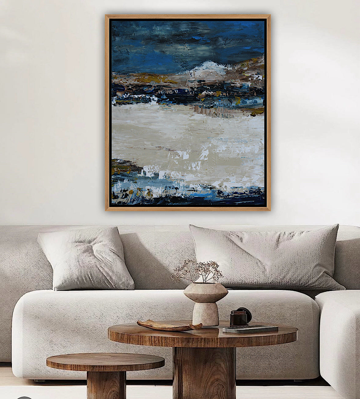 Original Abstract contemporary Oil Painting On Canvas 90x76cm Amalfi Coast Oka