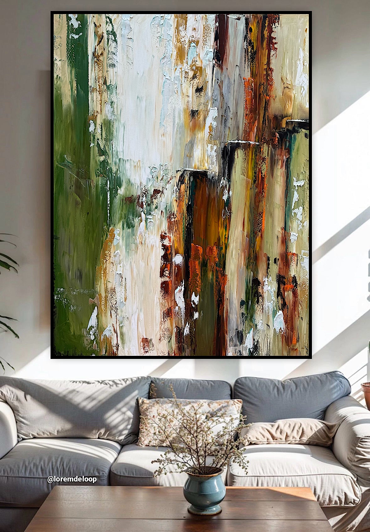 Contemporary textured Abstract Original Oil Painting On 121x92cm canvas Patina