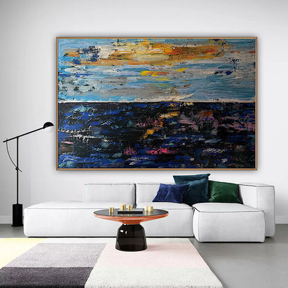 Original Abstract Oil Painting On Canvas 150cm x 100cm Depth of Silence Oka seascape