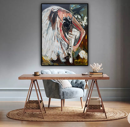 Ballet dancer Original modern Abstract Oil Painting On Canvas 100 x 77cm Oka