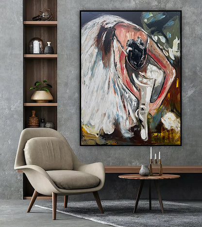 Ballet dancer Original modern Abstract Oil Painting On Canvas 100 x 77cm Oka