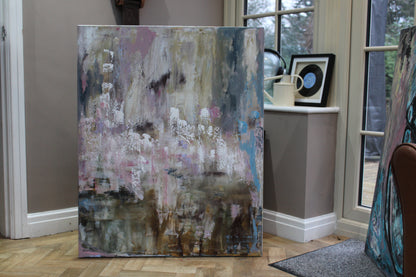Oka Style Original Abstract Oil Painting On 100x80cm Canvas Echoes of a Distant Bloom