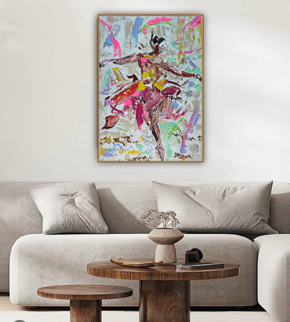 Ballet dancer Original modern Abstract Oil Painting On Canvas 85 x 60cm Oka