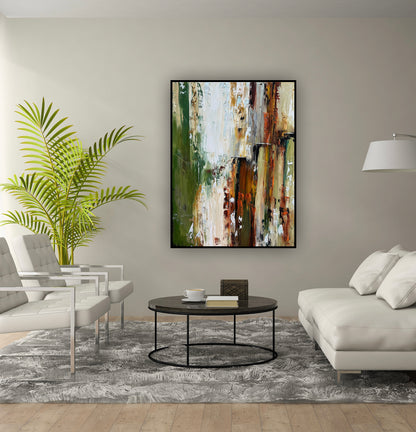 Contemporary textured Abstract Original Oil Painting On 121x92cm canvas Patina