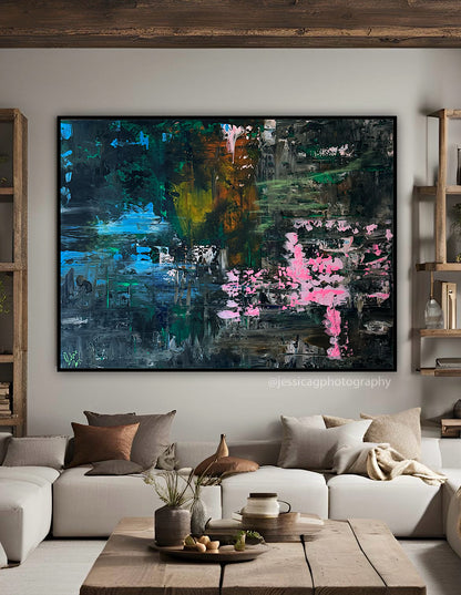 Oka Original Abstract Oil Painting On Canvas 122 X 92 Cm After Light textured