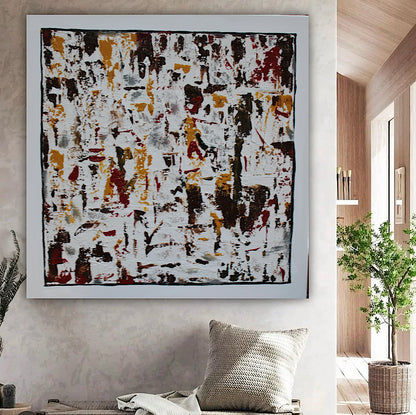 Oka style textured Original modern Abstract Oil Painting On Canvas 80 x 80cm ‘Unfinished Story’