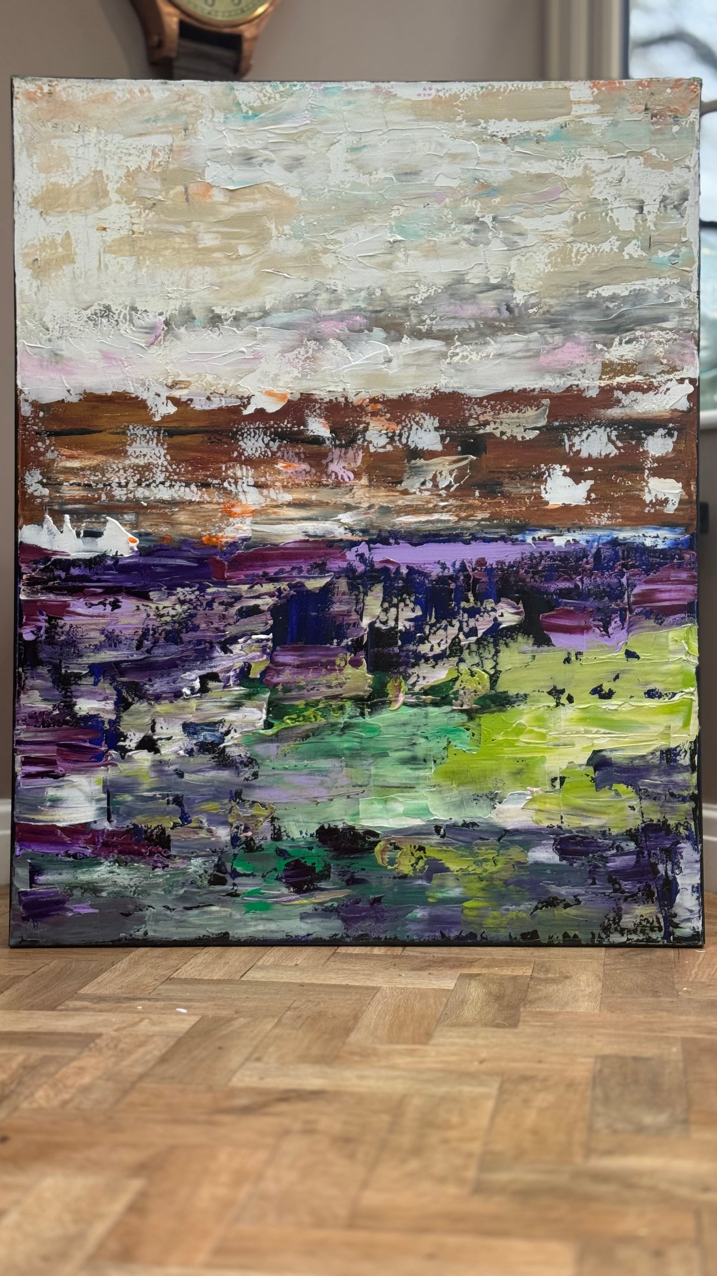 Oka contemporary Abstract Oil Painting Canvas 100x80cm Texture The Sky that Never Settles