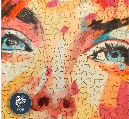 Art Wooden Puzzle for Adults Sabina Swan Art Original Jigsaw Red Head