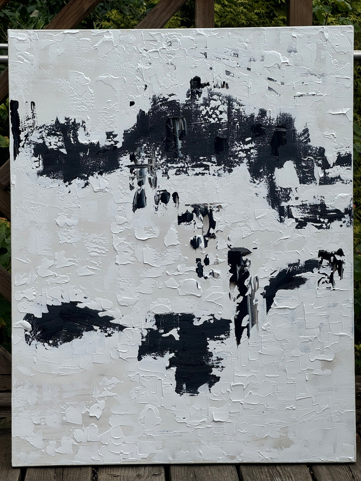 Original abstract Oil Painting On Canvas 76 X 60cm textured ‘Urban Fragments’