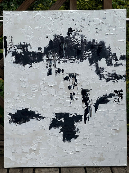 Original abstract Oil Painting On Canvas 76 X 60cm textured ‘Urban Fragments’