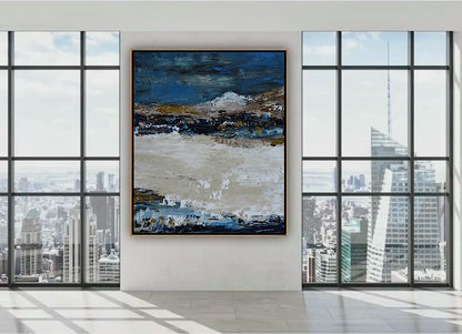 Original Abstract contemporary Oil Painting On Canvas 90x76cm Amalfi Coast Oka