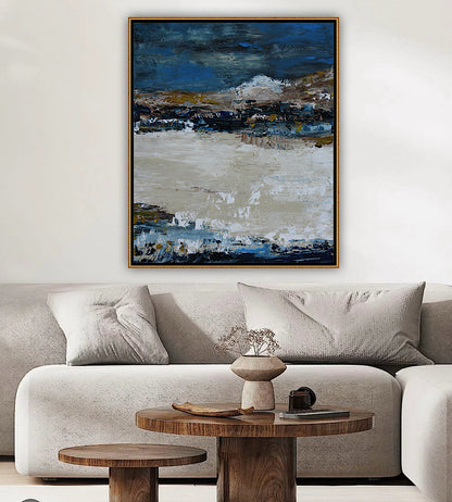 Original Abstract contemporary Oil Painting On Canvas 90x76cm Amalfi Coast Oka