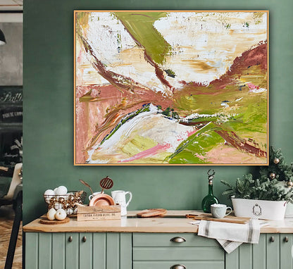 Oka StyLe Abstract original Oil Painting On Canvas 50 X 40cm Lake District textured