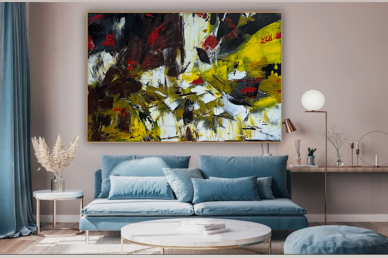 Original Abstract Oil Painting On Canvas 150cm x 100cm Velvet Soul Oka