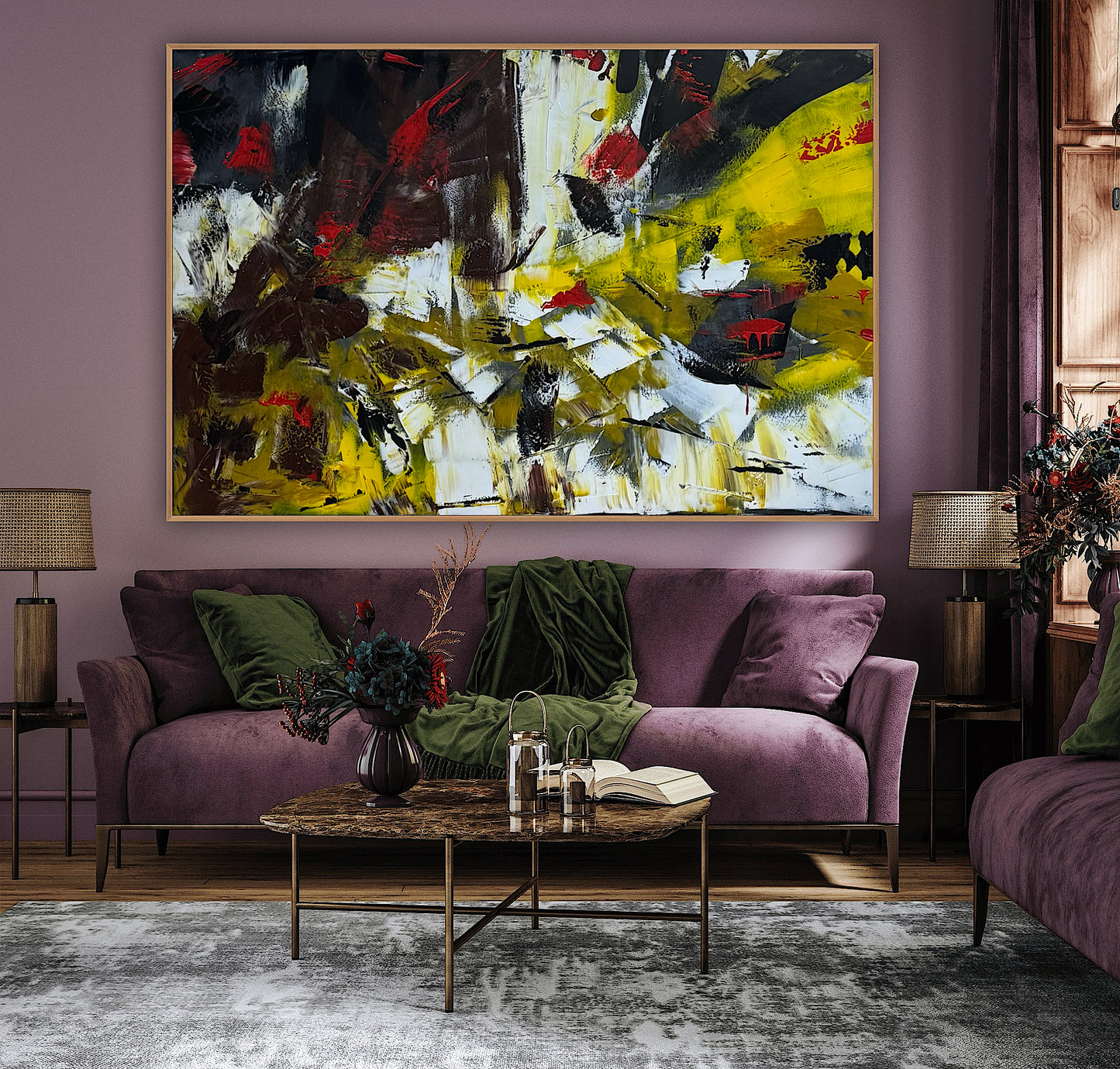 Original Abstract Oil Painting On Canvas 150cm x 100cm Velvet Soul Oka