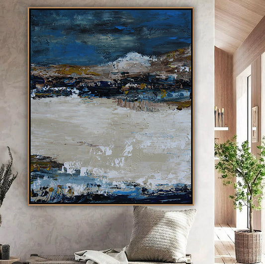 Original Abstract contemporary Oil Painting On Canvas 90x76cm Amalfi Coast Oka