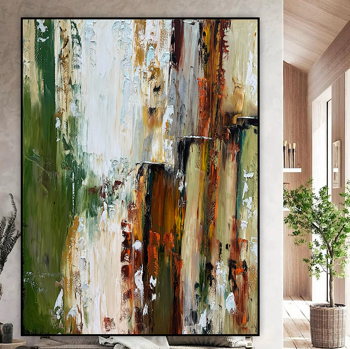 Contemporary textured Abstract Original Oil Painting On 121x92cm canvas Patina