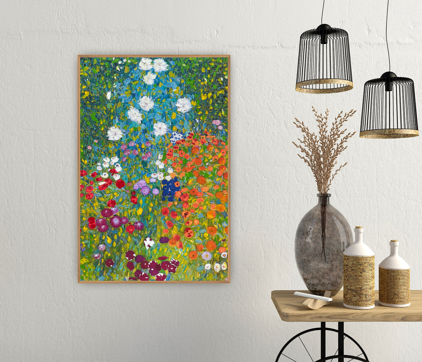 Contemporary Abstract Original Oil Painting On 50x35cm on Canvas Summer Garden