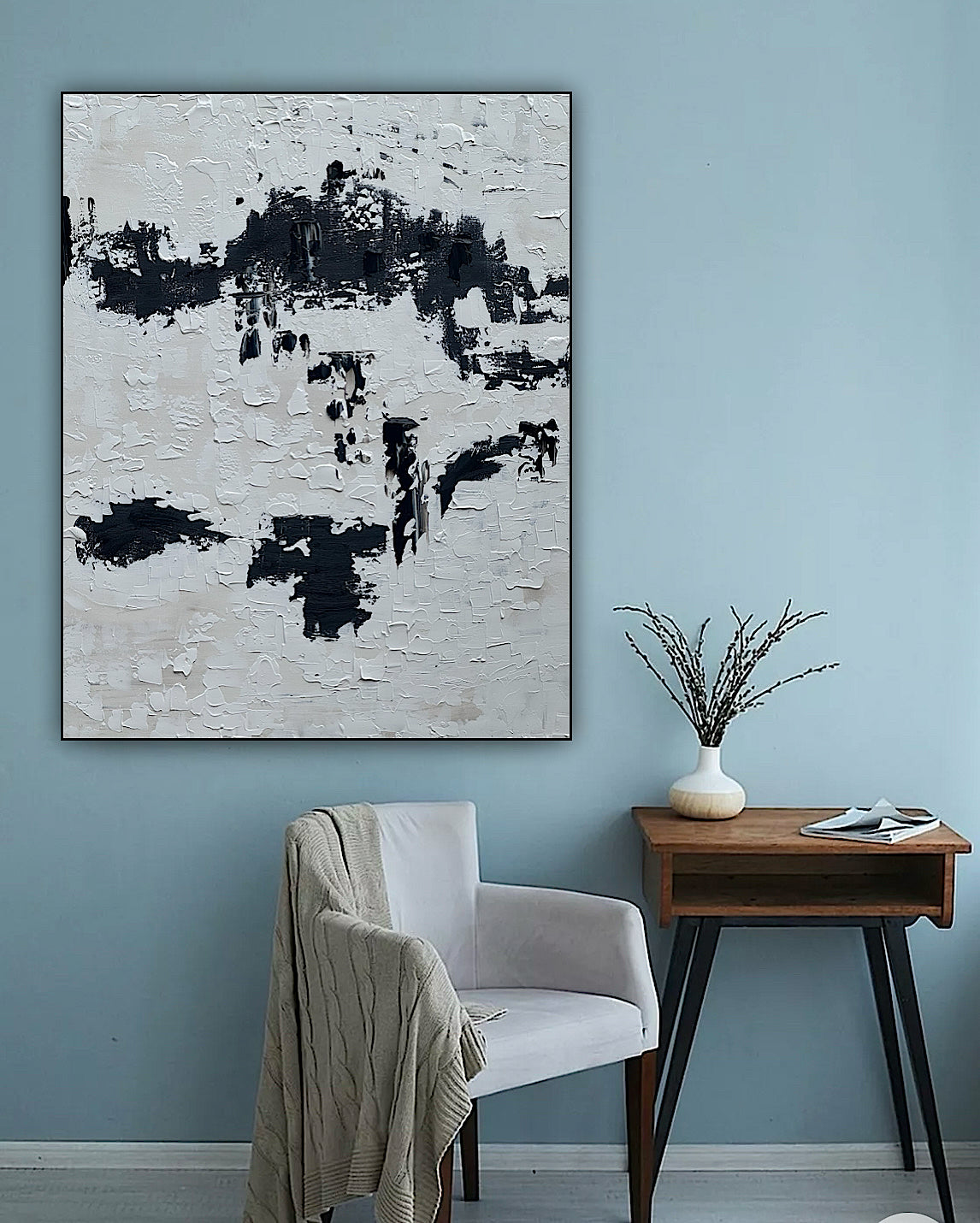 Original abstract Oil Painting On Canvas 76 X 60cm textured ‘Urban Fragments’