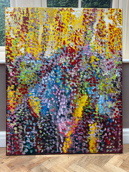 Large Abstract Original Oil Painting On 100x80cm canvas Oka style Sunshine
