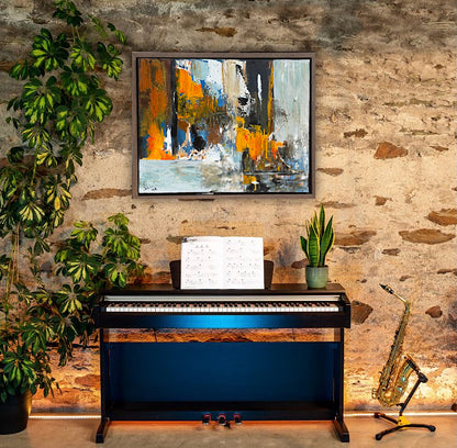 Framed Original Abstract contemporary Oil Painting On Canvas 60x50cm London Dusk Oka