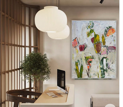 Oka Style Abstract contemporary Oil Painting On Canvas 80 x 100cm Orcia flowers