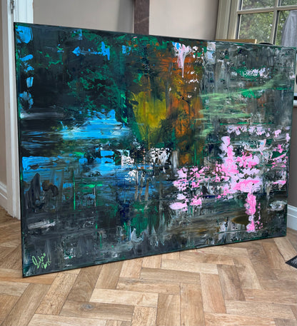 Oka Original Abstract Oil Painting On Canvas 122 X 92 Cm After Light textured