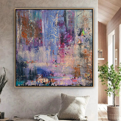 Contemporary Style Abstract Original Oil Painting on 90x90cm Canvas Palimpsest