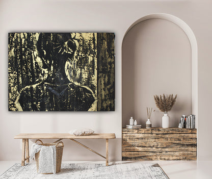 Original Abstract Oil Painting On Canvas 122 x 92cm Woman in The Shadows oka